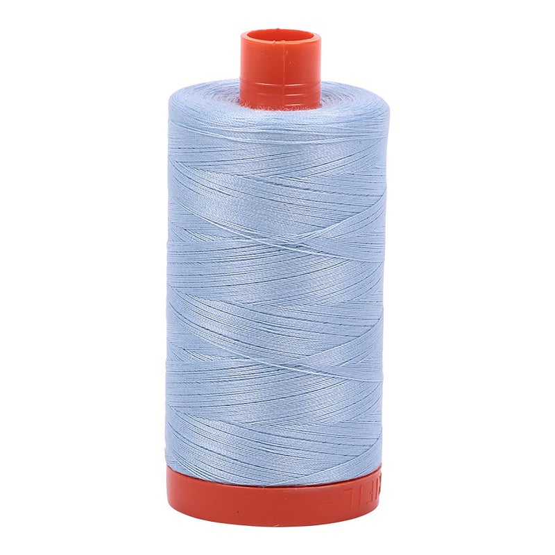 AURIFIL USA 1 422yd-Light Aurifil Mako خيط قطني صلب 50wt 1422yds بيضة روبن خفيفة